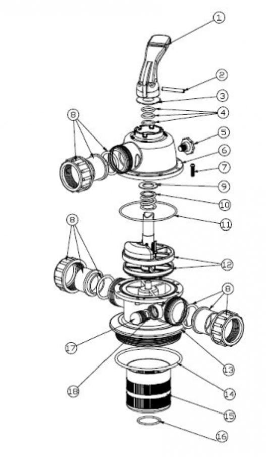 Sand Filter Multiport Valve Diagram